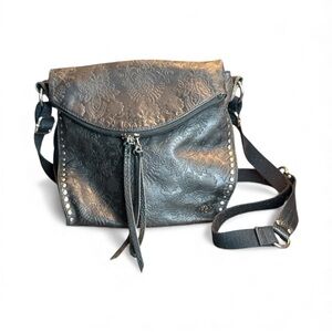 The Sak Silverlake Crossbody Stud Detail Embossed Leather GUC